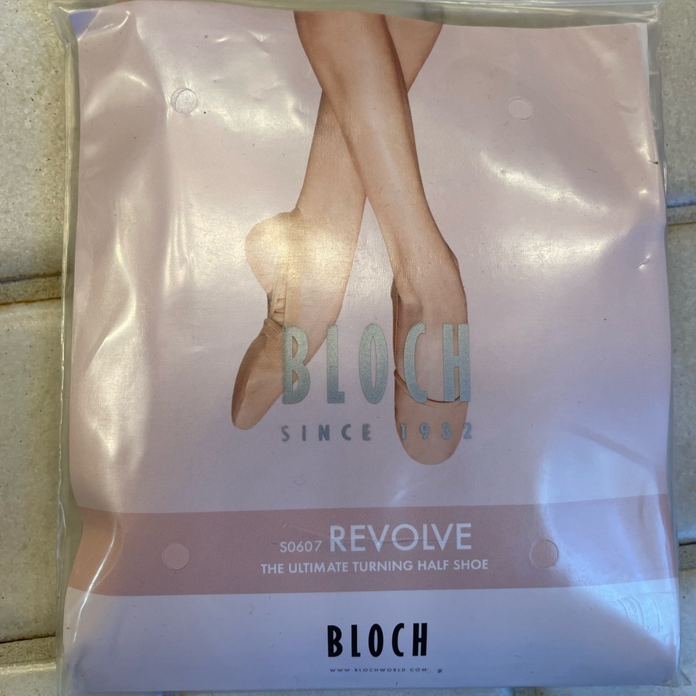 New Bloch S0607 Revolve Half Sole Dance Shoes, Sand Leather, M 6.5-8
